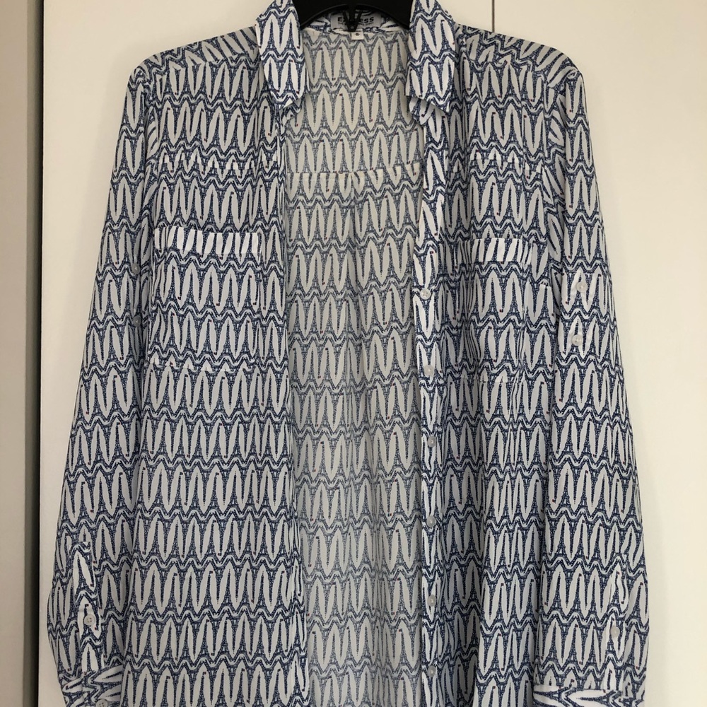 Silky long sleeve blouse